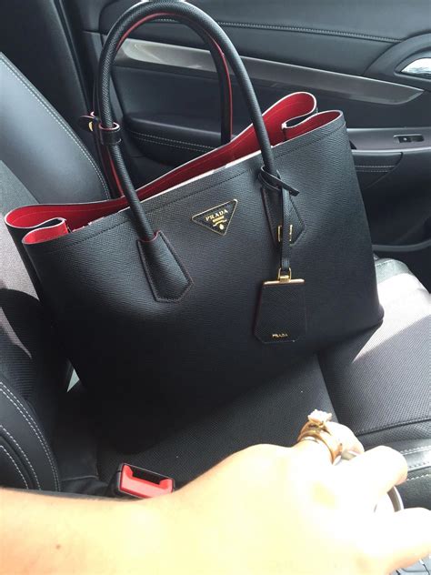 prada black and red handbag|prada black and red bag.